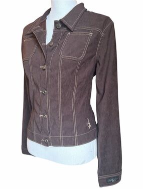 Y2K Vintage Baby Phat Embroidered Faux Suede Jacket